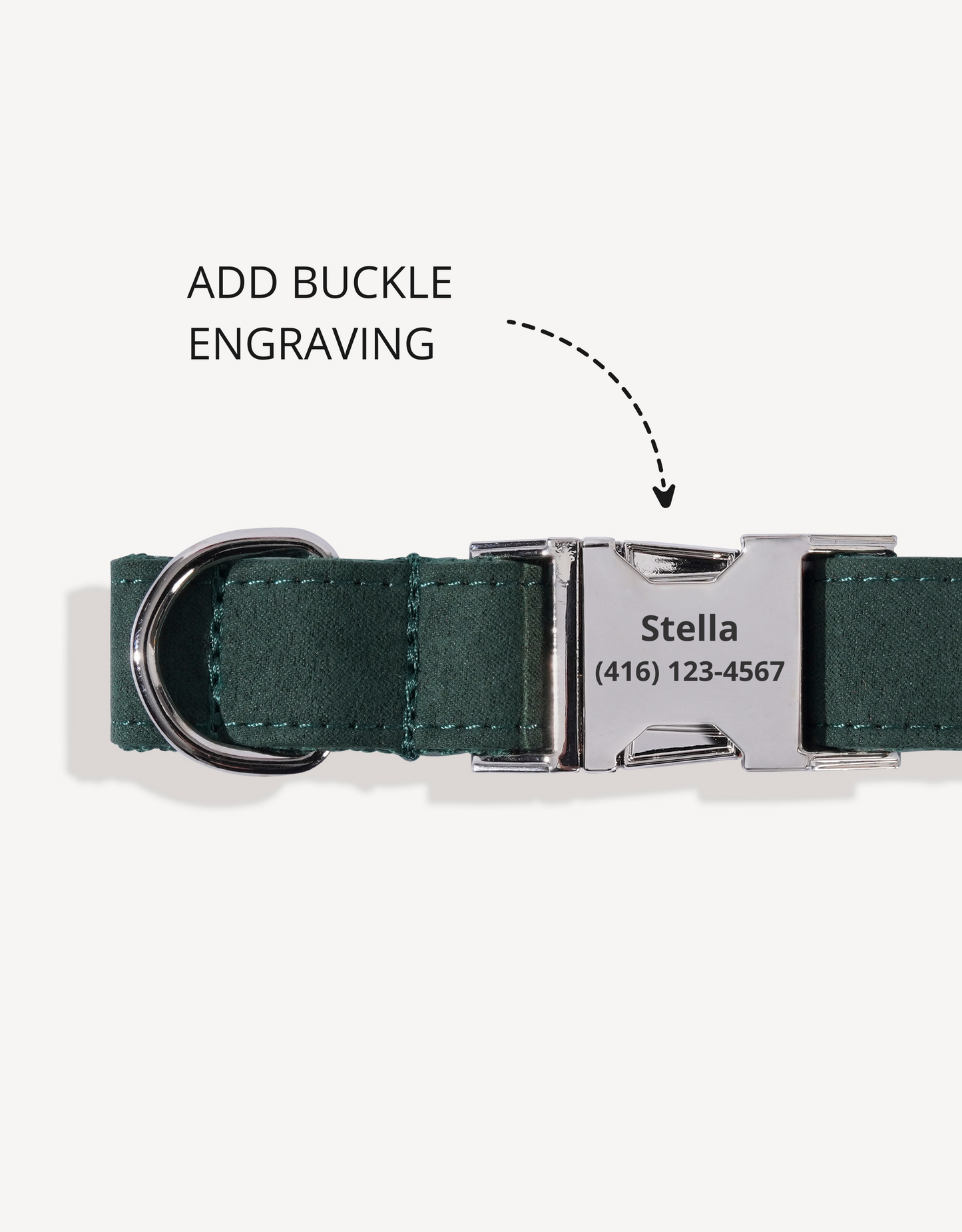 royal luxe dog collar - emerald green