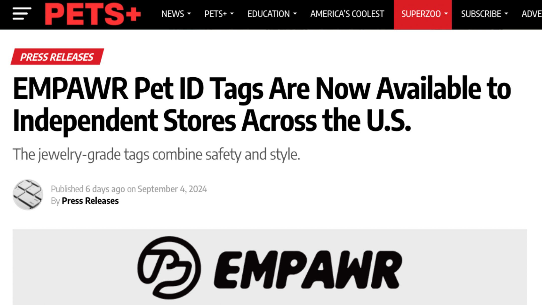 EMPAWR Featured in Pets+ Magazine!