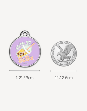 🧋 dog tag - cute as boba