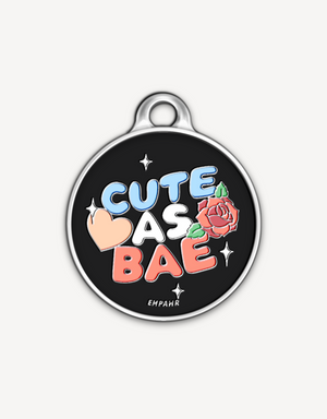 🖤 dog tag - cute as bae