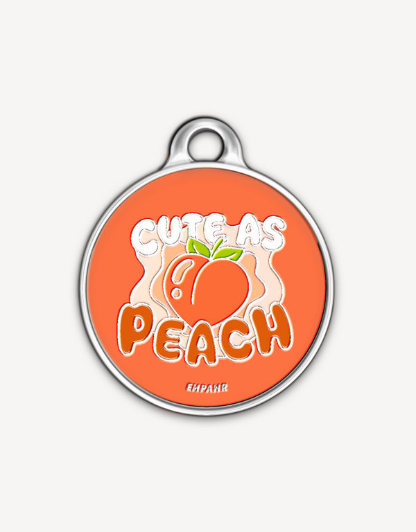 🍑 dog tag - cute as peach