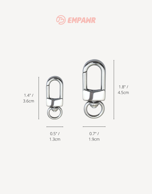 🔗 360° swivel snap dog tag clip accessory