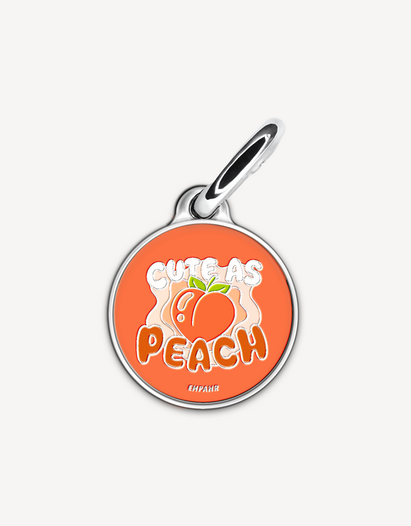 🍑 dog tag - cute as peach
