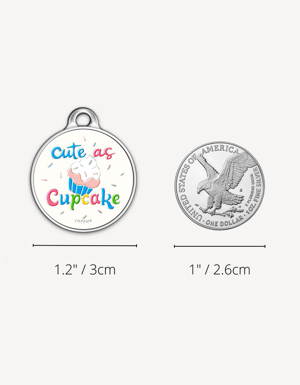 🧁 dog tag - cute as cupcake