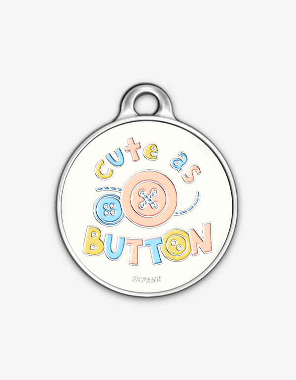 🧵 dog tag - cute as button