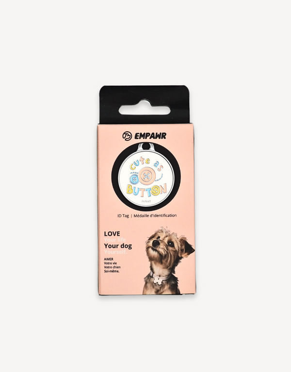 🧵 dog tag - cute as button