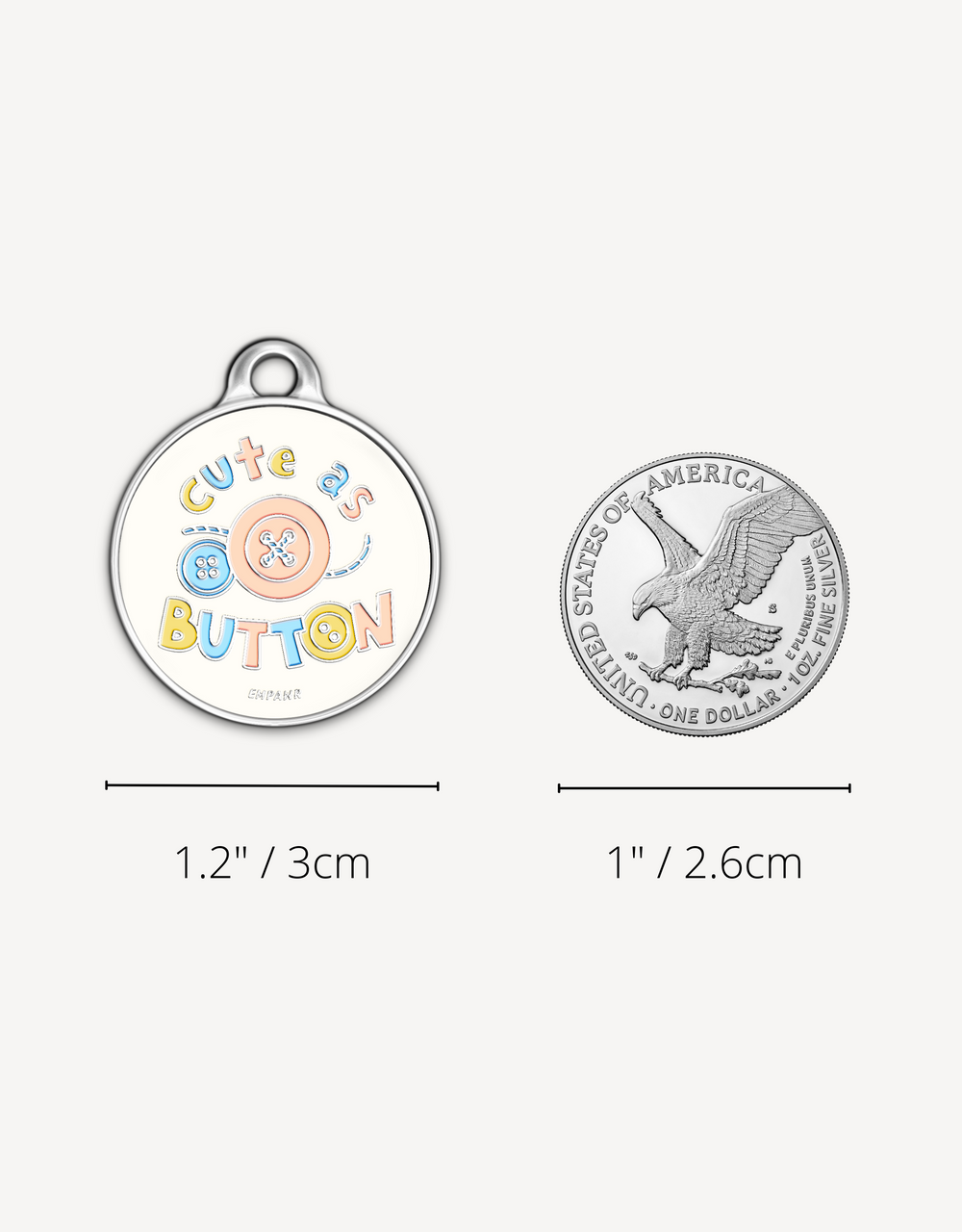 🧵 dog tag - cute as button