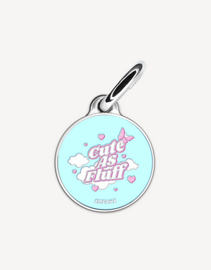 🦋 dog tag - cuteAF round classic