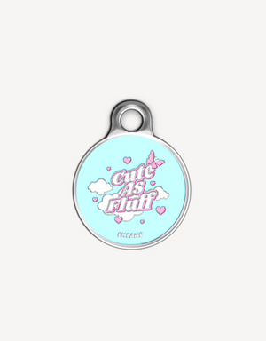 🤍 dog tag - cuteAF round petite