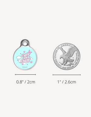 🤍 dog tag - cuteAF round petite