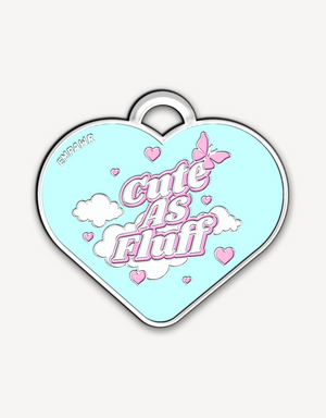 💗 dog tag - cuteAF heart