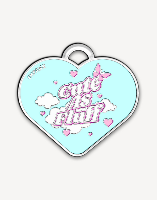 💗 dog tag - cuteAF heart
