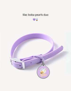 lilac boba pearls duo 💜🧋