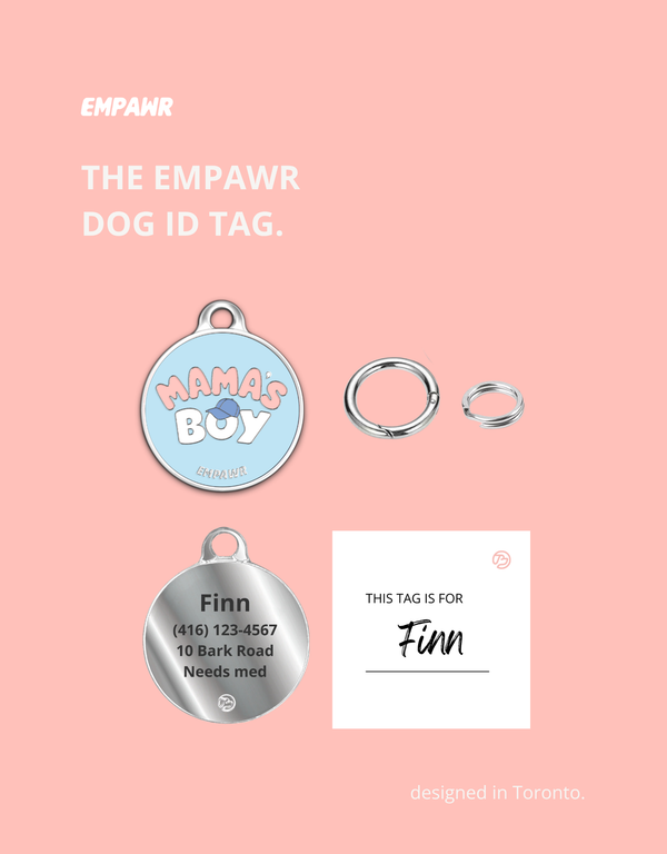 Mama's Boy Dog ID Tag