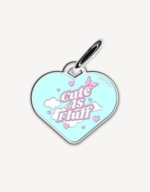 Cute as Fluff ID Tag (Heart)