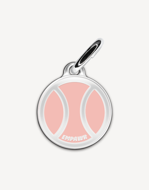 Playful “I Love Balls” personalized dog ID tag by EMPAWR — engraved pet tag with your dog’s details.