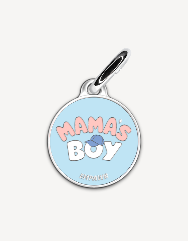 Cute “Mama’s Girl” personalized dog ID tag by EMPAWR — stylish engraved pet ID tag.