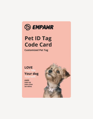 EMPAWR tag gift card — personalized dog ID tag gift card, physical and digital.