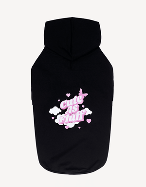Dog Hoodie Black Cute