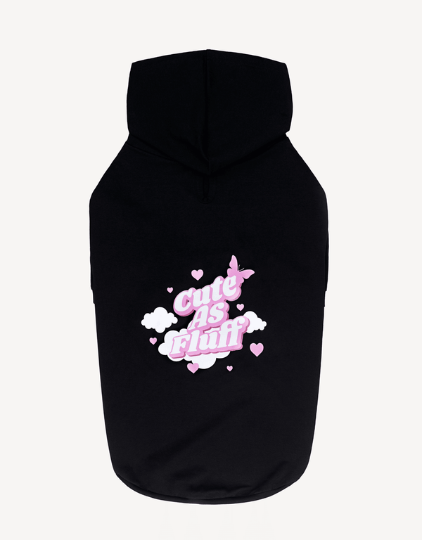 Dog Hoodie Black Cute
