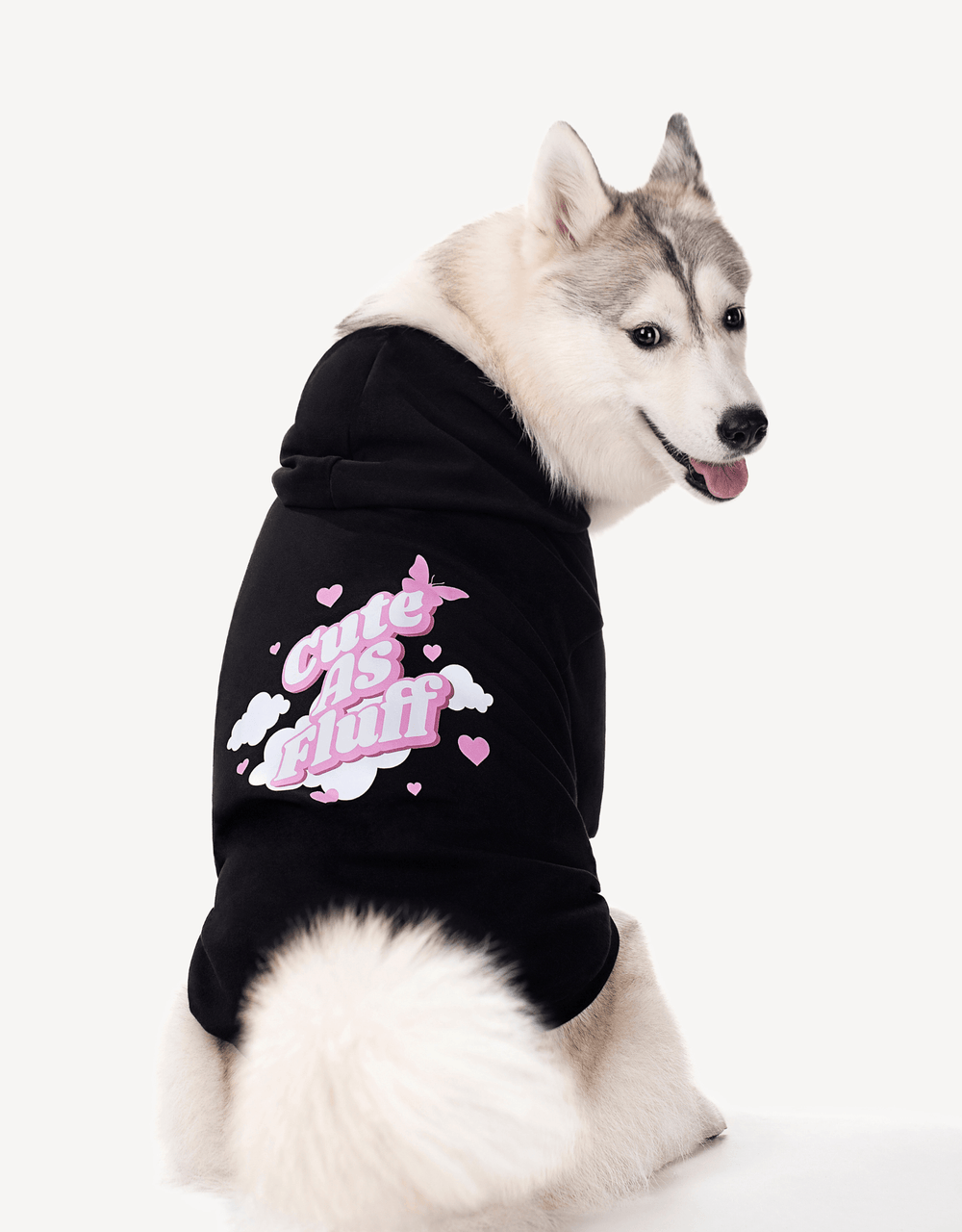 Dog Hoodie Black Cute