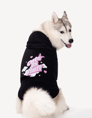 Dog Hoodie Black Cute